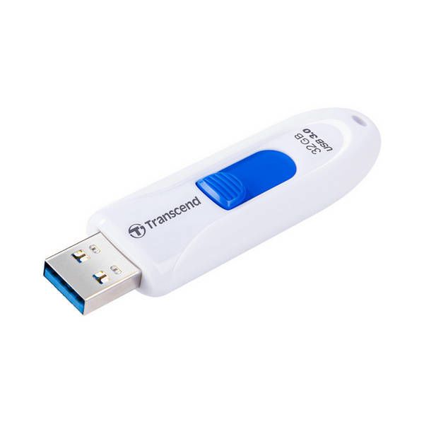 32GB USB3.1 Flash Drive Transcend "JetFlash 790", White, Slider (R/W:90/25MB/s) 67156 фото