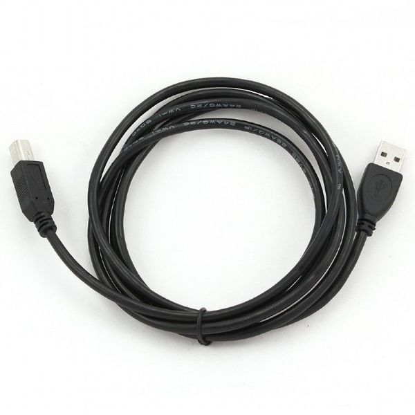 Cable USB, AM/BM, 1.8 m, USB2.0, High quality, Cablexpert, Black, CCP-USB2-AMBM-6 42854 фото