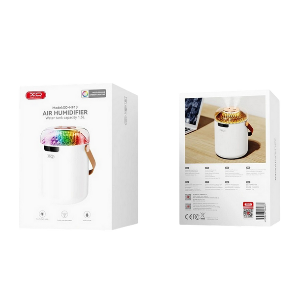 XO HF13 Dazzling Ambient Light Dual Jet Humidifier 400mAh, White 240919 Imagini