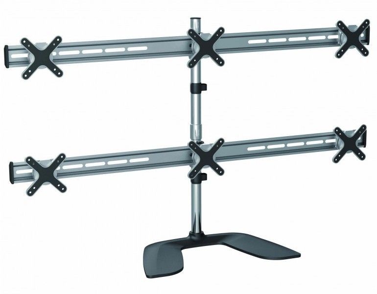 Table/desk stand for 6 monitors Reflecta PLANO DeskStand 23-1010 S, 13"-23", 100x100, 8kg/bracket. 111350 фото