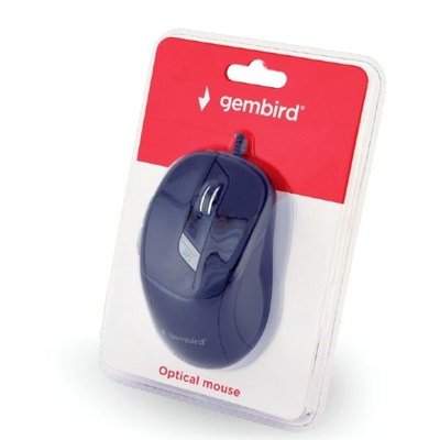 Mouse Gembird MUS-6B-01, Optical, 800-1600 dpi, 6 buttons, Ambidextrous, Black, USB 94091 фото