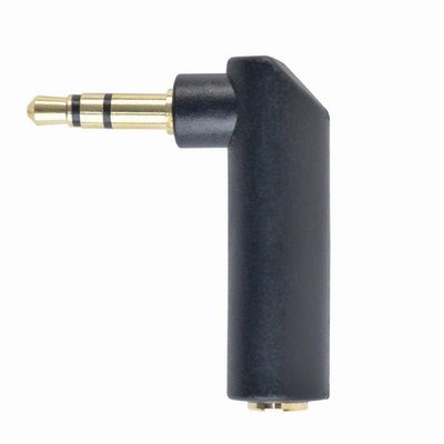 Audio adapter 3-pin*3.5 mm jack angled 90 ° to *3.5 mm jack socket, Cablexpert, A-3.5M-3.5FL 89165 фото
