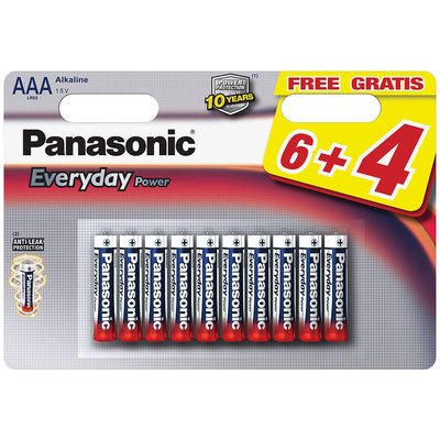 Panasonic "EVERYDAY Power" AAA Blister*10, Alkaline, LR03REE/10B4F 73765 фото