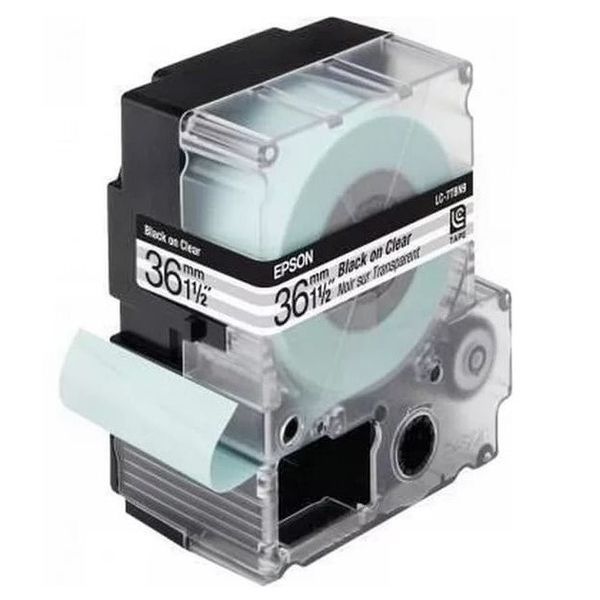 Tape Cartridge EPSON LC7TBN9; 36mm/9m Clear, Black/Clear, C53S628404 117878 фото
