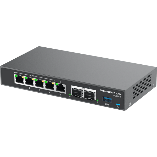 Grandstream GCC6010 4in1, IP PBX, VPN Router, Firewall, Switch, 2х2.5GbE SFP, 5xGbE LAN/WAN, MicroS 236347 фото