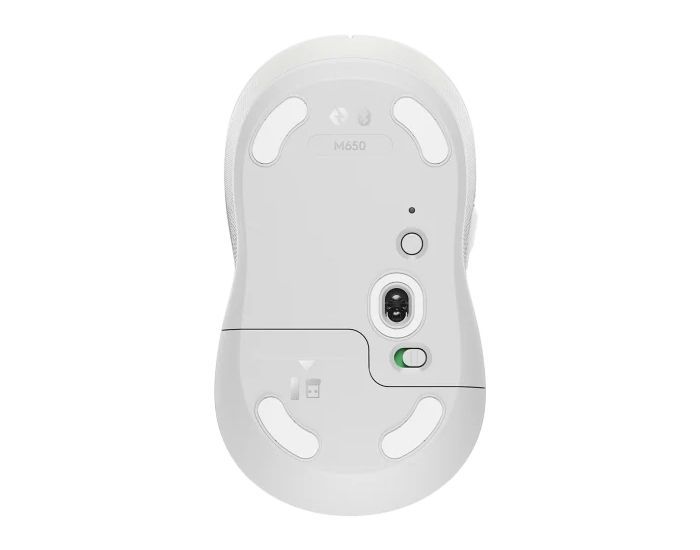 Wireless Mouse Logitech M650 Signature, Optical, 400-4000 dpi, 5 buttons, 1xAA, 2.4GHz/BT, White 142384 фото