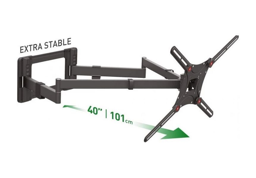 Wall Mount Barkan ''BM464XL'' Black 13"-80" Full Motion, max.50kg, VESA mm: up to 600x400mm 131684 фото
