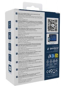 Energenie 65 W GaN USB fast charger, PD and QC 3.0, 2xUSB-C, 2xUSB-A, TA-UC-2A2C-PD65-01-BK 250442 Imagini