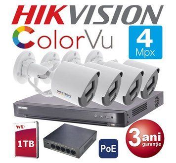 HIKVISION COLOR VU IP 4 Megapixeli POE 6599514 Imagini