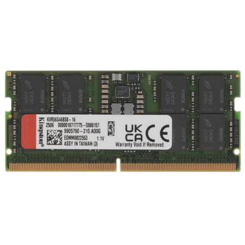 16GB DDR5-5600MHz SODIMM Kingston ValueRAM (KVR56S46BS8-16), CL46, 1.1V, Intel XMP 3.0, Black 245418 фото