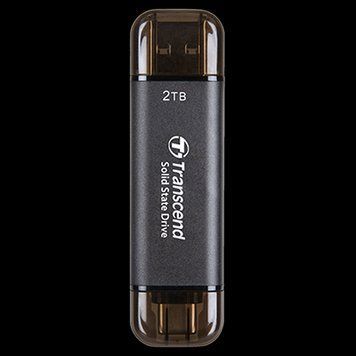 2.0TB Transcend Portable SSD ESD310C Black, USB-A/C 3.2 (71.3x20x7.8 mm, 11g, R/W:1050/950 MB/s) 206114 Imagini