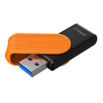256GB USB3.2 Flash Drive Kingston DataTraveler Exodia S (DTXS/256GB), Black + Orange, Plastic, Slide 232669 Imagini
