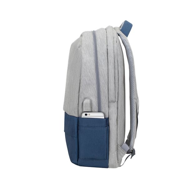 Backpack Rivacase 7567, for Laptop 17,3" & City bags, Gray/Dark Blue 137273 фото