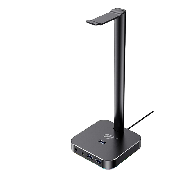 Gaming Headset Stand Havit TH610, 285x100x100mm, 1x3.5mm, 3xUSB 2.0, RGB, Full metal 202818 фото