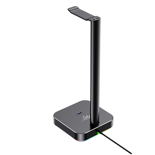 Gaming Headset Stand Havit TH610, 285x100x100mm, 1x3.5mm, 3xUSB 2.0, RGB, Full metal 202818 фото