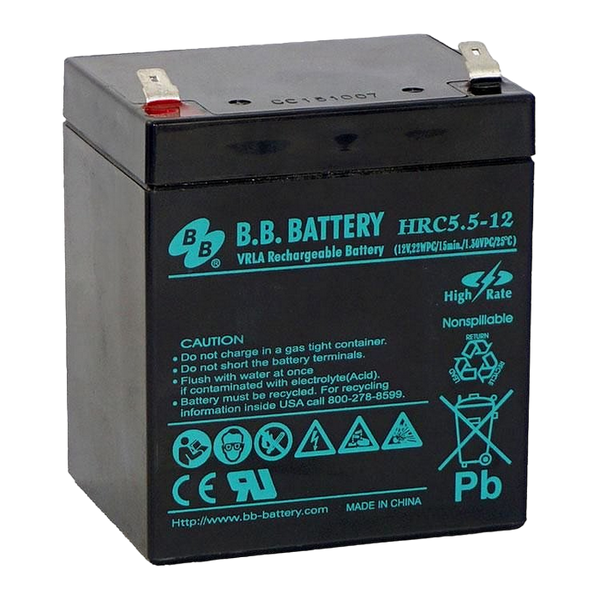 Baterie UPS 12V/ 5,5AH B.B. HR5.5-12, 3-5 Years 138168 фото