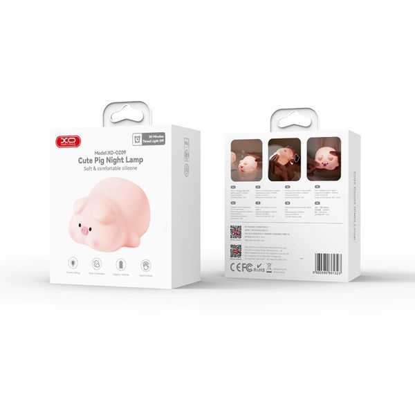 XO OZ09 Little Pink Pig Silicone Pat Light 1200mAh, Pink 240916 фото