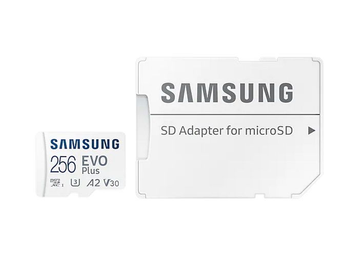 256GB MicroSD (Class 10) UHS-I (U3) +SD adapter, Samsung EVO Plus "MB-MC256KA" (R:130MB/s) 143525 фото