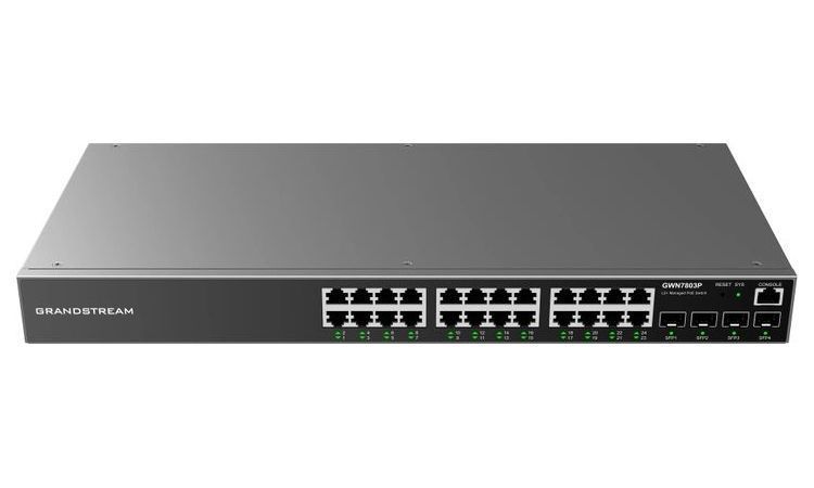 24-port Gigabit Managed PoE Switch, Grandstream "GWN7803P", 4xSFP, steel case, 360W Budget 203480 Imagini