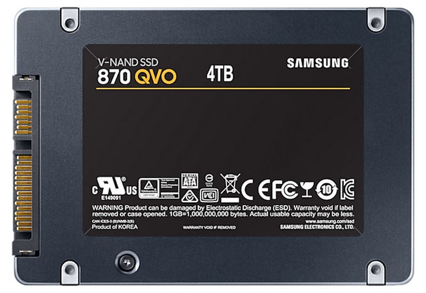 2.5" SATA SSD 8.0TB Samsung 870 QVO "MZ-77Q8T0BW" [R/W:560/530MB/s, 98/88K IOPS, MJX, 4bit MLC] 124978 фото