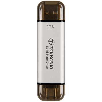 2.0TB Transcend Portable SSD ESD310S Silver, USB-A/C 3.2 (71.3x20x7.8 mm, 11g, R/W:1050/950 MB/s) 213923 Imagini