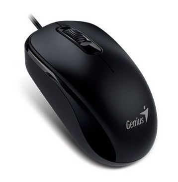 Mouse Genius DX-110, Optical, 1000 dpi, 3 buttons, Ambidextrous, Black, USB 73678 фото