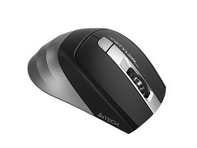 Wireless Mouse A4Tech FB35, Optical, 1000-2000 dpi, 6 buttons, Ergonomic, 1xAA, BT+2.4Ghz, Grey, USB 120447 фото