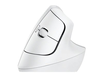 Wireless Mouse Logitech Lift Vertical, Optical, 400-4000 dpi, 6 buttons, 1xAA, BT/2.4 Ghz, White 142388 фото
