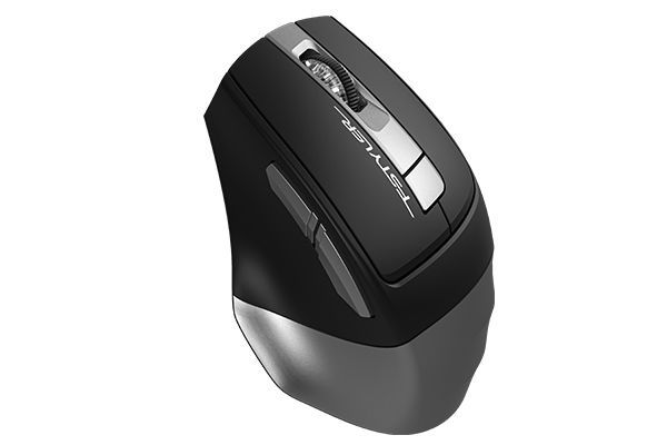Wireless Mouse A4Tech FB35, Optical, 1000-2000 dpi, 6 buttons, Ergonomic, 1xAA, BT+2.4Ghz, Grey, USB 120447 фото