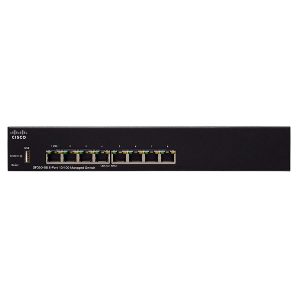 .8-port 10/100Mbps Managed Switch Cisco SF350-08 120715 фото