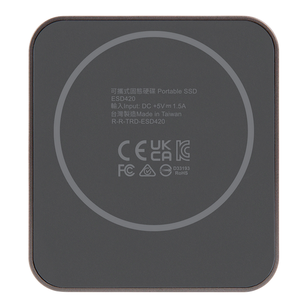 4.0TB Transcend Portable SSD ESD420 Iron Gray, USB-C 3.2 20Gbps (69.5x63x10mm, 48g, R/W:2000/2000 M 240391 фото