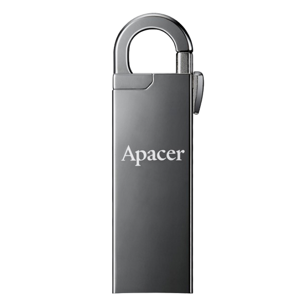 128GB USB3.1 Flash Drive Apacer "AH15A", Dark Gray, Metal, Keychain-Carabin,Capless (AP128GAH15AA-1) 120304 фото