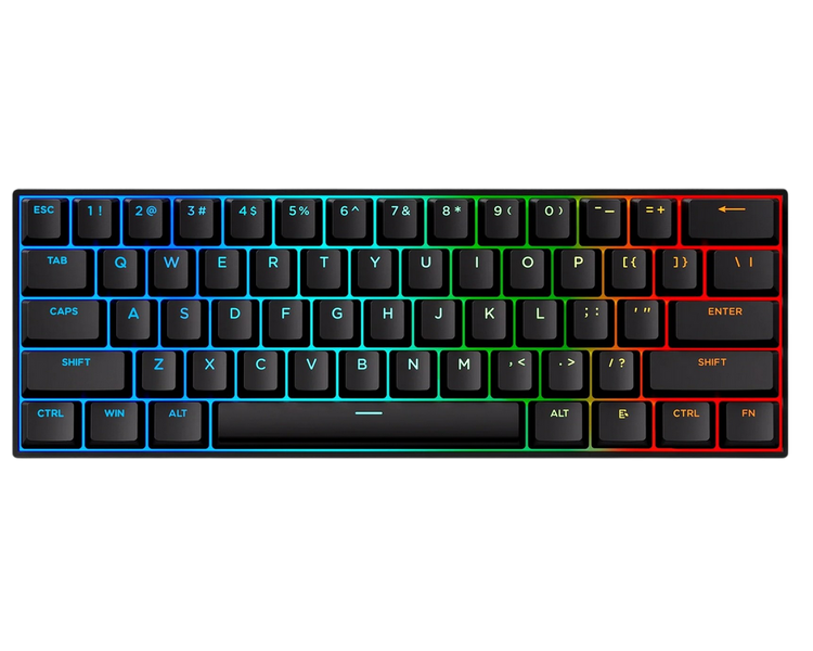 Gaming Keyboard MCHOSE Ace 60 Pro, Mechanical, KTEK Magnetic SW, 60% Layout, PBT, Aluminum, Macro, O 230702 фото