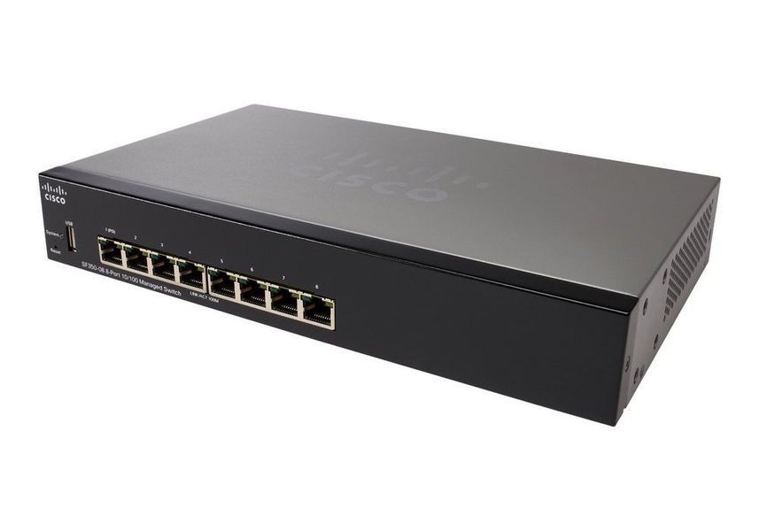 .8-port 10/100Mbps Managed Switch Cisco SF350-08 120715 фото