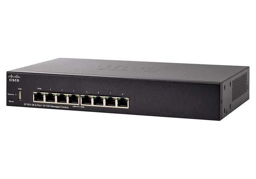 .8-port 10/100Mbps Managed Switch Cisco SF350-08 120715 фото