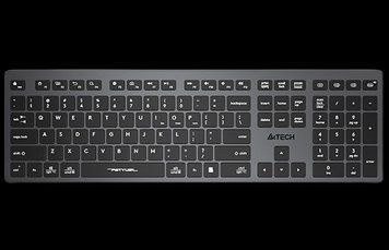 Wireless Keyboard A4Tech FBX50C, Ultra-slim, Scissor Switch, up to 4 Devices, Silk Printing + UV, Ba 203843 Imagini
