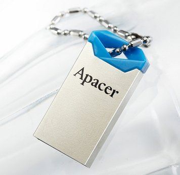 32GB USB2.0 Flash Drive Apacer "AH111", Silver-Blue, Super-Mini, Metal, Capless (AP32GAH111U-1) 88139 Imagini