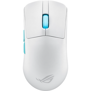 Gaming Wireless Mouse Asus ROG Harpe Ace Aim Lab Edition, 36k dpi, 5 buttons, 650IPS, 50G, 54g, Ambidextrous, Mech.SW, 2m, USB+2.4Ghz+BT, White 224932 фото