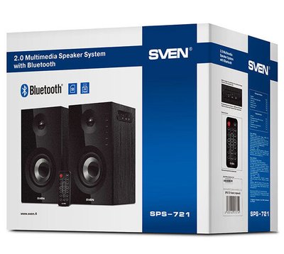 Speakers SVEN "SPS-721" Bluetooth, SD, USB Flash, Remote, Black, 50w 77714 фото