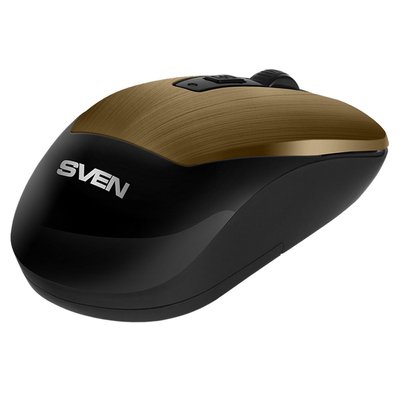 Wireless Mouse SVEN RX-380W, Optical, 800-1600 dpi, 6 buttons, Ambidextrous, 1xAA, Bronze 139608 фото