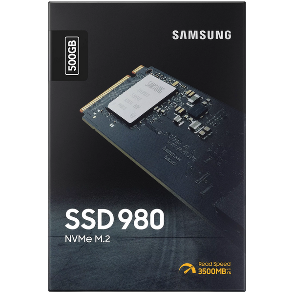 .M.2 NVMe SSD 500GB Samsung 980 [PCIe 3.0 x4, R/W:3100/2600MB/s, 400/470K IOPS, Pablo, TLC] 125622 фото