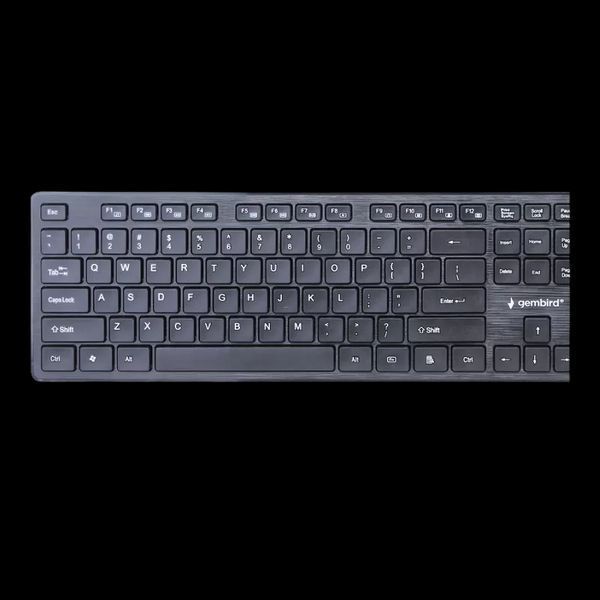 Wireless Keyboard & Mouse Gembird KBS-WCH-04-RU, Fn keys, Slim , 1600dpi, 4 buttons, Ambidextrous, 1 223902 фото
