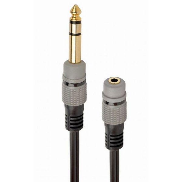 Audio adapter 6.35 mm jack to 3-pin*3.5 mm socket, 0.2 m, Cablexpert A-63M35F-0.2M 122839 фото