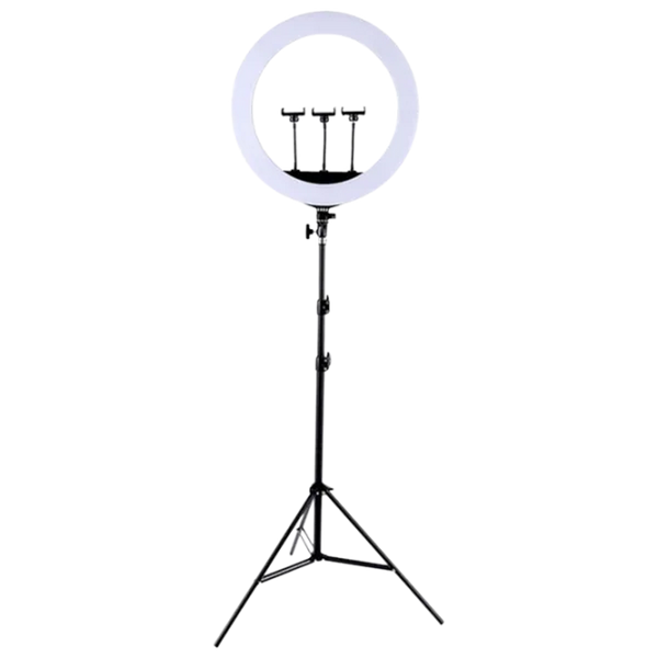 Tripod cu Lampa Circulara Selfie Ring Light 3 colors HQ-23NS 23", Black 247585 Imagini
