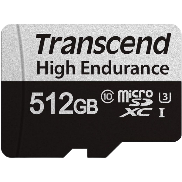 512GB MicroSD (Class 10) UHS-I (U3),+SD adapter, Transcend "TS512GUSD350V" (R/W:95/45MB/s,Endurance) 210990 фото