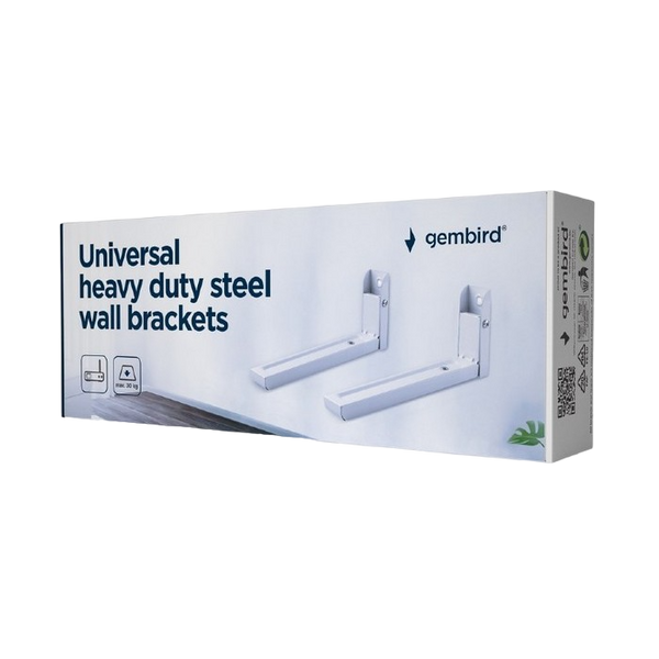 Universal wall brackets heavy duty steel, 30 kg, white, WM-U30-01-W 204619 фото