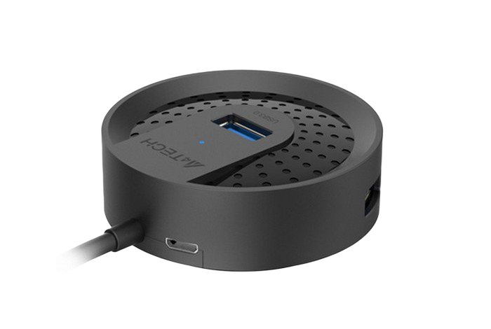 USB 3.0 Hub 4-port A4tech "HUB-30", Cable 100cm, Micro USB Power Input Port, USB, Black 203862 фото