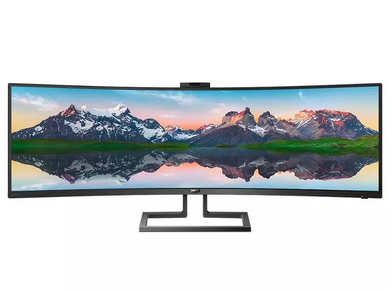 48,8" PHILIPS 499P9H,Curved-VA,5120x1440,60Hz,60Hz,AdaptiveSync,5ms,450cd,HDMI+DP+LAN,WebCAM,Spkrs 126643 Imagini