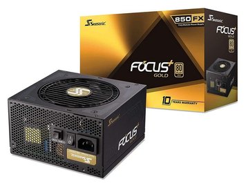 Power Supply ATX 850W Seasonic Focus GX-850 80+ Gold, 120mm, Full Modular, Fanless until 30 % load 116596 фото