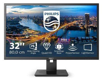 31.5" PHILIPS 325B1L, Black, IPS, 2560x1440, 75Hz, 4ms, 250cd,50M:1,DP+HDMI+USB+TypeC+AudioOut,Spkrs 125413 Imagini